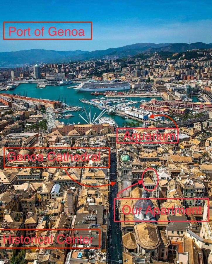 New Apartament In Front Of Genoa Cathedral Bagian luar foto