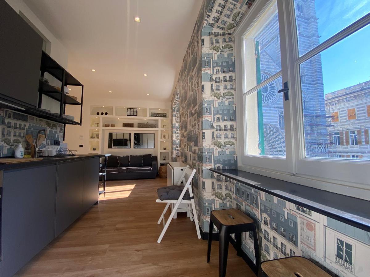 New Apartament In Front Of Genoa Cathedral Bagian luar foto